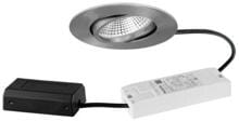 Brumberg BB23 LED-Einbaustrahlerset mit LED-Modul, Konverter DALI dimmbar und Anschlussbox, IP65, 7W, 3000K, rund, schwenkbar