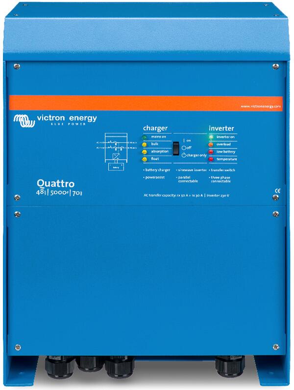 Victron Wechselrichter Quattro 48/8000/110-100/100 230V, blau (QUA488024000)