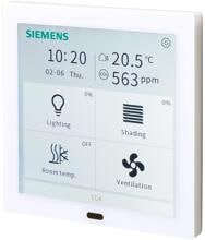 Siemens UP 204S12 KNX Touchpanel 4 Zoll Farbtouchdisplay 480 x 480, Unterputz, mit Raumtemperaturfühler, mit Zeitschaltuhr, weiß (5WG1204-2SB12)