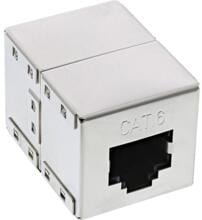 InLine Patchkabelkupplung Cat.6, 2x RJ45 Buchse, geschirmt (69990B)