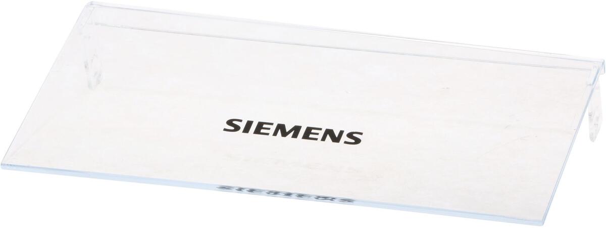 Bosch Siemens 00488199 Klappe, 01: Butterfachklappe bedruckt, frostblau, rechts, 02: