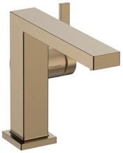 hansgrohe Tecturis E Einhebel-Waschtischarmatur 110 Fine CoolStart mit Push-Open Ablaufgarnitur, Messing, 5 l/min, Brushed Bronze, (73024140)