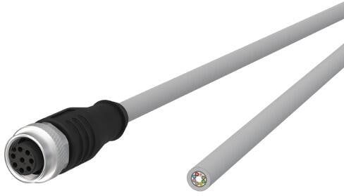 METZ CONNECT M12 Sensor-/Aktorleitung, A-kodiert, 2,0 m, M12 Buchse gerade - freies Leitungsende, ungeschirmt, 5-polig, PVC ( 142MJA20020 )