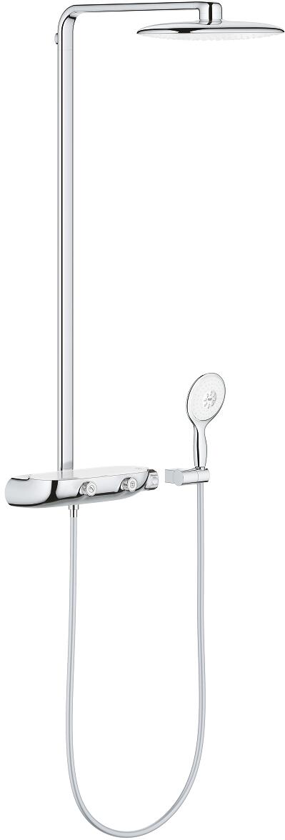 GROHE Rainshower System SmartControl Mono 360 Duschsystem mit Thermostatbatterie, für die Wandmontage, moon white (26361LS0)
