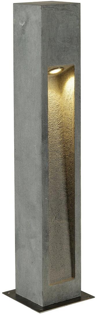 SLV Arrock Stone Outdoor Standleuchte LED, 3000K, eckig, L/B/H 12/12/75 cm, max. 6W, steingrau (231371)