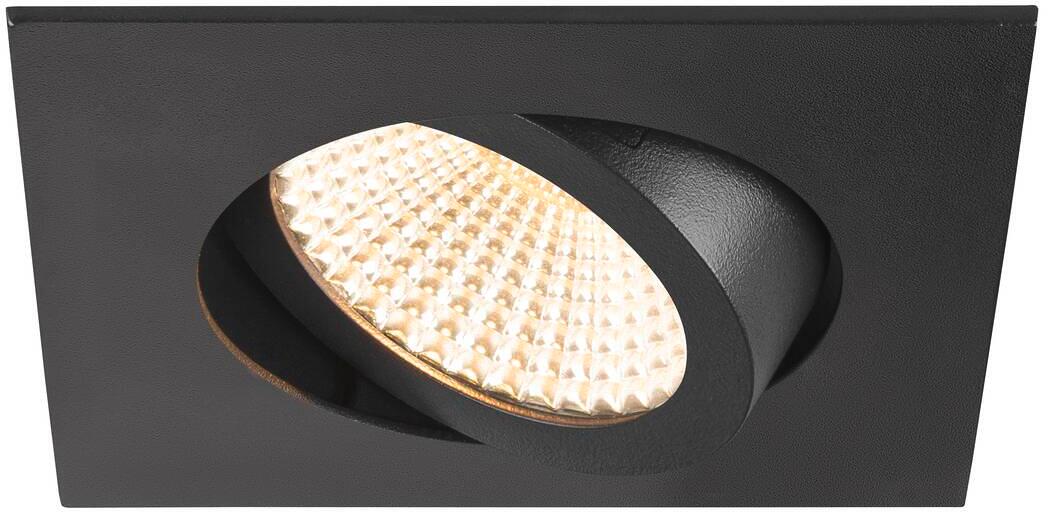 SLV NEW TRIA 68 Deckeneinbauleuchte, Dim-to-Warm 1800-3000K, 60°, IP20, quadratisch, schwenkbar, schwarz (1007430)