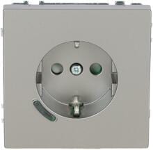 Merten MEG2380-6036 Wiser Connected SCHUKO-Steckdose 16A, System Design, Thermoplast lackiert, Edelstahl glänzend