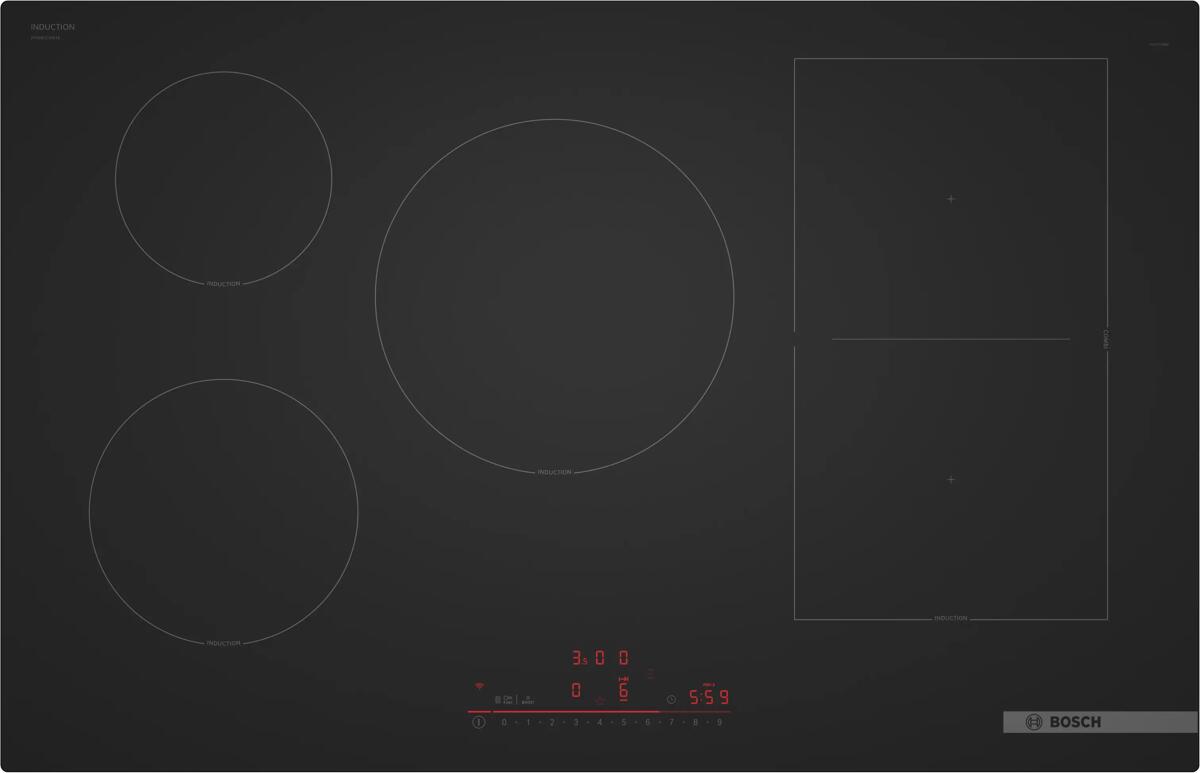 Bosch PVW81CHB1E Induktionskochfeld, 80,2 cm breit, HomeConnect, Kindersicherung, TouchControl