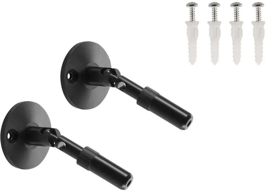 SLV Wandhalter für TENSEO Niedervolt-Seilsystem, lang, schwarz, 2 Stück (186310)