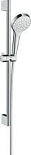 hansgrohe Croma Select S Duschset 110 1 Strahlart mit Duschstange 65 cm, Messing, 16 l/min, 110 mm, Weiß/Chrom, (26564400)