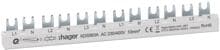 Hager KDSxxxAx Phasenschiene 3-polig + N, kompakt, 63A, Gabel, 10mm², 12 Module, Länge 215mm