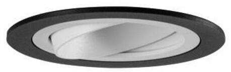 Brumberg M1 Einbaugehäuse, rund, bündig, mit Modulhalterung vertieft, schwenkbar 20°, IP20, max. 1x13W, ohne LED-Modul, Aluminium, schwarz/weiß (45008