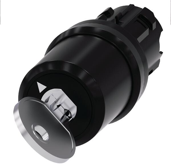 Siemens Schlüsselschalter CES 22mm rund, Abzug:I+O+II (3SU10005BL110AA0)