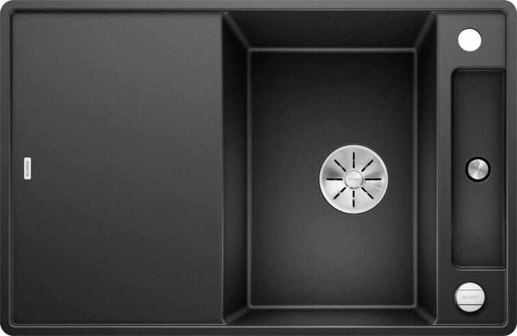 Blanco Axia III 45 S-F Granitspüle mit Ablauffernbedienung/Holzschneidbrett, reversibel, anthrazit (523193)