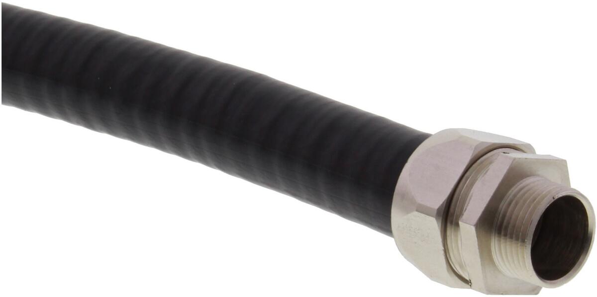 Wiska BMCG-PVC-S-10-BK-GT Schutzschlauch, Stahl, PVC ummantelt, glatt ...