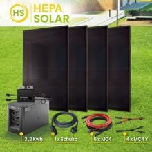 HEPA Solar POWER-KIT LITE 1760 HPBC-PV-Module inkl. Mikrowechselrichter 800W, Powercube und Zubehör (8300118176001)