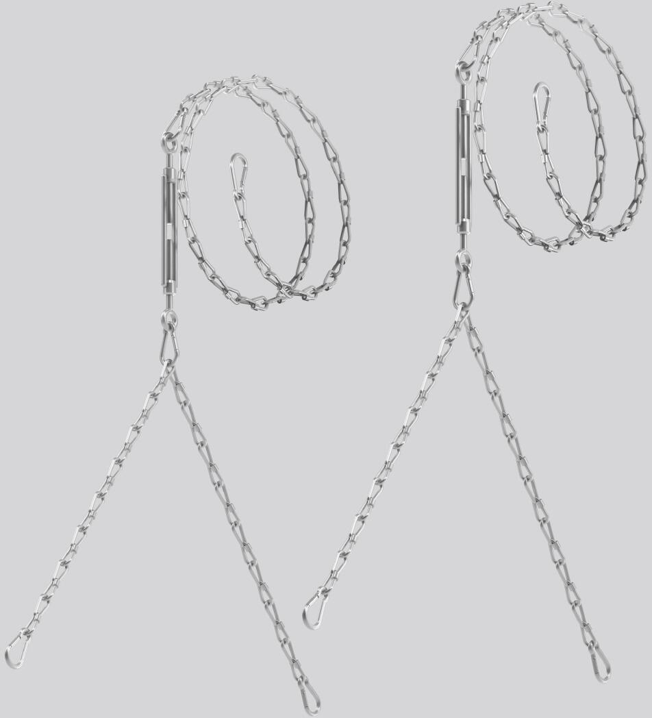 RZB Kettenpendelset für verwindungs- und schwingungsfreie waagerechte Montage, 1850mm, (982642.010)