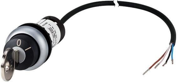 Eaton C22-WS-MS1-K11-P62 Schlüsseltaste, 2 Schaltstellungen, 1 Öffner, 1 Schließer, tastend, schwarz (186255)