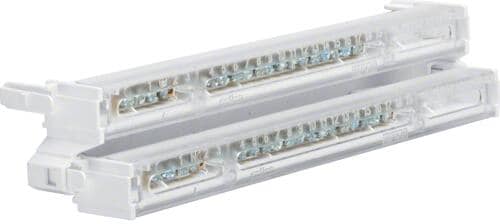 Hager KM22A PE/N-Klemme, univers Z, 2x22 Klemmstellen, 10x16/12x10 mm², weiß