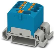 Phoenix Contact PTFIX 10/6X4-NS35A BU Verteilerblock, 7 Anschlüsse, 800V, 57A, blau (3273726)