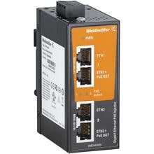 Weidmüller IE-INJ-EL02-2GTPOE Netzwerk Switch, PoE Injector, Gigabit Ethernet, 2x RJ45 10/100/1000BaseT(X), 2x RJ45 10/100/1000 BaseT(X) PoE+, IP30 (2682440000)
