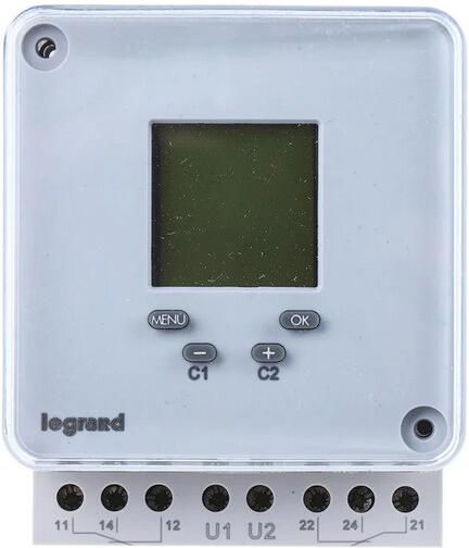 Legrand MaxiRex D72/2Plus digitale Wochenzeitschaltuhr, 2 Kanal, zum Fonteinbau, 230V, weiß (049682)