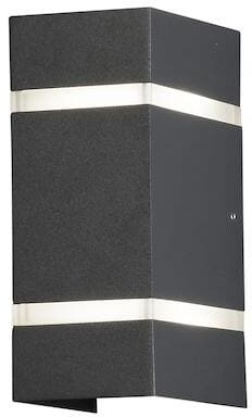 Konstsmide Cremona LED-Wandleuchte, 230-240V, 2x3W, 3000K, anthrazit grau (7998-370)