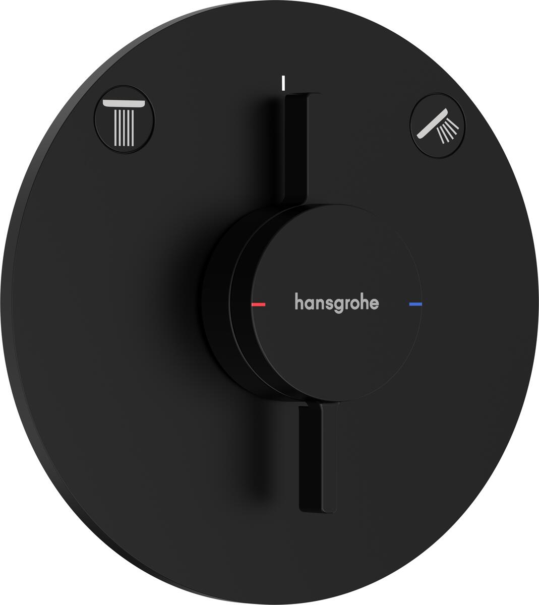 hansgrohe DuoTurn S Mischer Unterputz für 2 Funktionen, Metall|Kunststoff, 29,5 l/min, Mattschwarz (75418670)