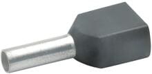 Klauke 872/8 Zwillingsaderendhülsen isoliert, 2x1,5mm², 8mm, schwarz (8728)