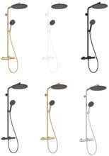 hansgrohe Raindance Alive S Puro Duschsystem 300 1 Strahlart mit Ecostat Element, Metall, 12 l/min, 300 mm