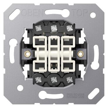 Jung 5306EU Wippschalter 3fach Universal Aus-Wechsel, für starre und flexible Leiter