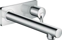 hansgrohe Talis S Einhebel-Waschtischarmatur Unterputz für Wandmontage mit Auslauf 22,5 cm, Messing, 5 l/min, Chrom, (72111000)