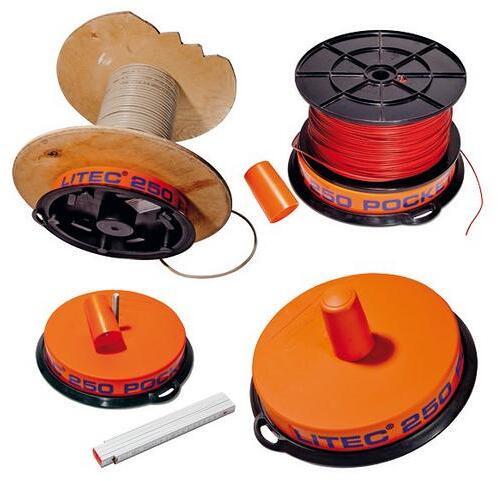 Litec Kabelabroller, Durchmesser: ca.25cm,Traglast: 190 Kg; Randhöhe: ca. 50 mm, schwarz orange (L250-SWOR)