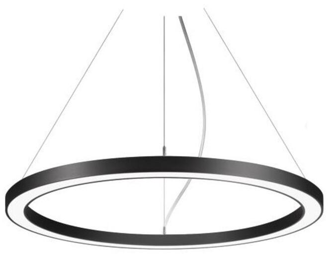 Brumberg BIRO CIRCLE LED-Pendel-Ringleuchte, D=600mm, H=50mm, 74W, 10041lm, 2700-6500K, direkt/indirekt, Tunable White/RGBW DALI DT8 dimmbar, schwarz