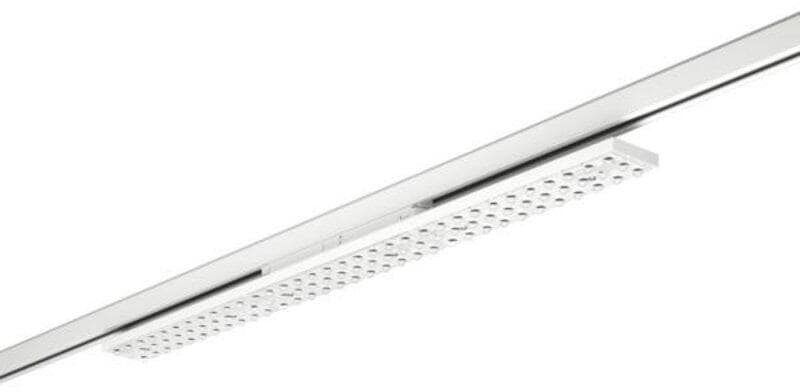 Brumberg BALI MAXI LED-Schienenstrahler, drehbar, symmetrisch-engstrahlend, quer: 53° & längs: 72°, 50W, 3000K, 7000lm, schaltbar, weiß struktur (4402