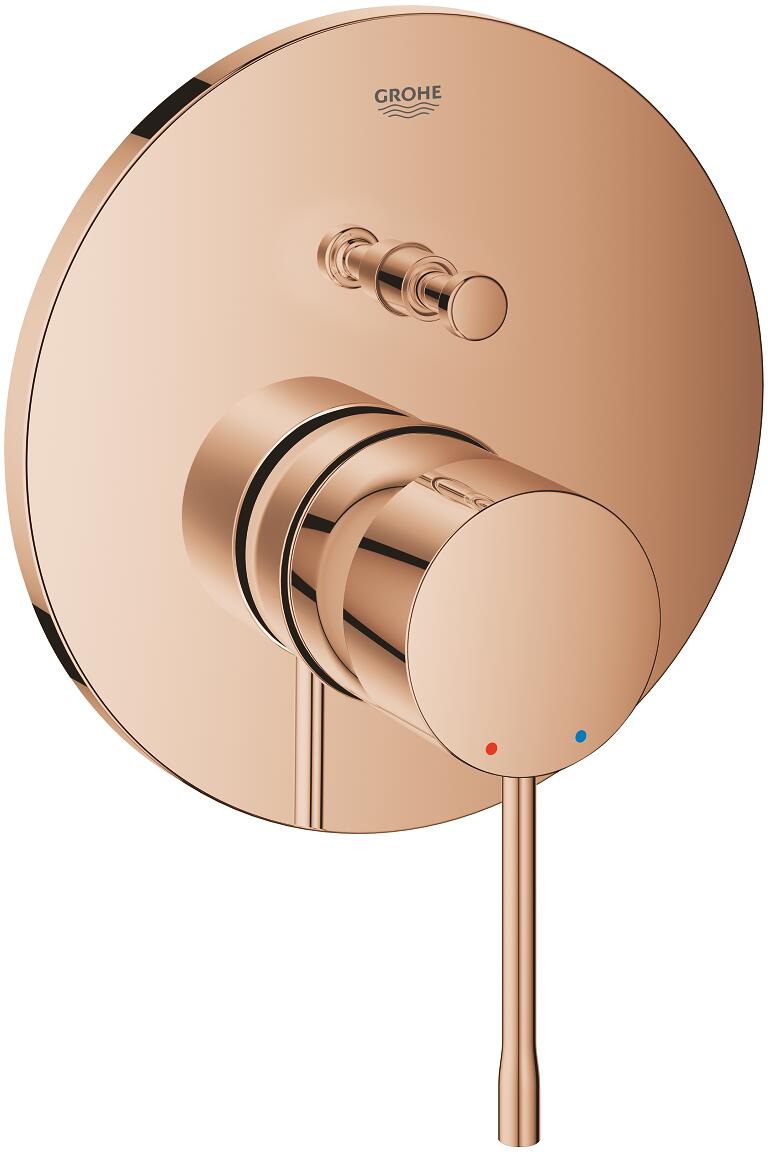 GROHE Essence Einhand-Wannenbatterie, Fertigmontageset für GROHE Rapido SmartBox, Professional Edition, warm sunset (24167DA1)
