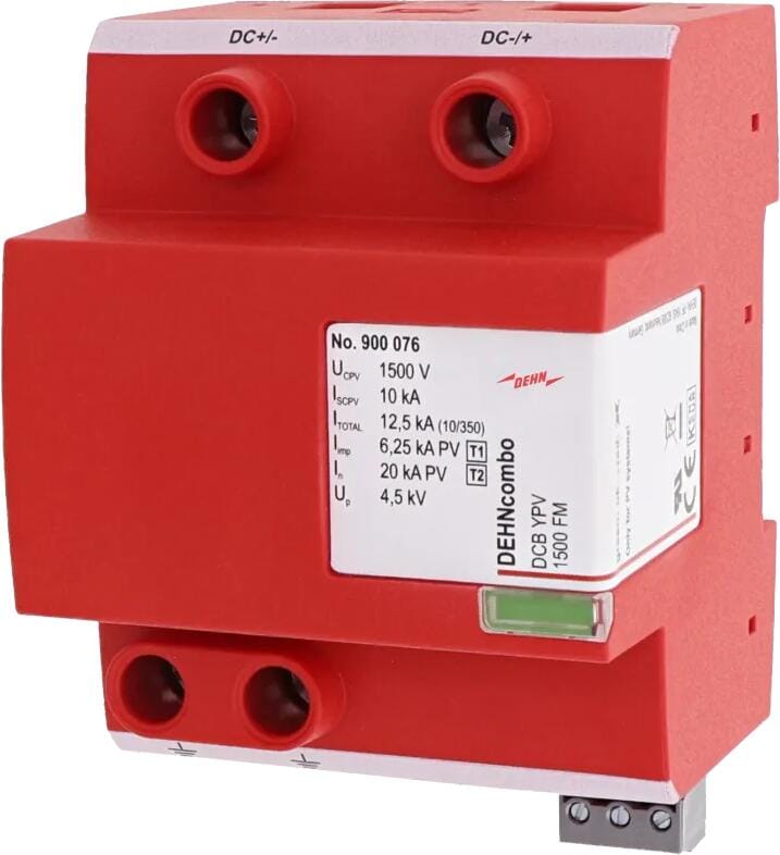 Dehn DCB YPV 1500 FM Kombiableiter DEHNcombo YPV FM für Photovoltaik-Systeme bis 1500V DC (900076)