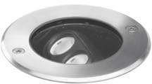Brumberg LANKA-R LED Decken- und Bodeneinbauleuchte, rund, Ø 100 mm, IP67, seewassergeschützt, 4W, 30° schwenkbar, 3000K, edelstahl matt (14665223)