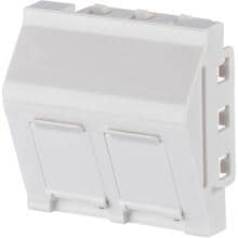 METZ CONNECT Keystone Anschlussdose, 45x45 mm, 2 Port, unbestückt, reinweiß RAL 9010 ( 130915J4502KE )