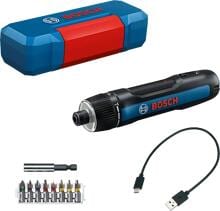 Bosch Pro Go Mini Akku-Schrauber, 7 Stufen, LED-Ring, USB, blau (06019H2201)