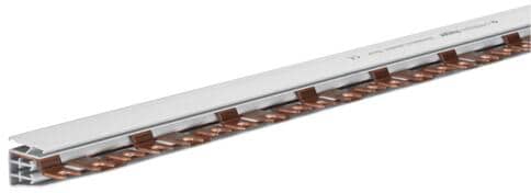 Hager KDN380B Phasenschiene, 3-polig, 80A, Gabel, 16mm², 57 Module, Länge 1000mm