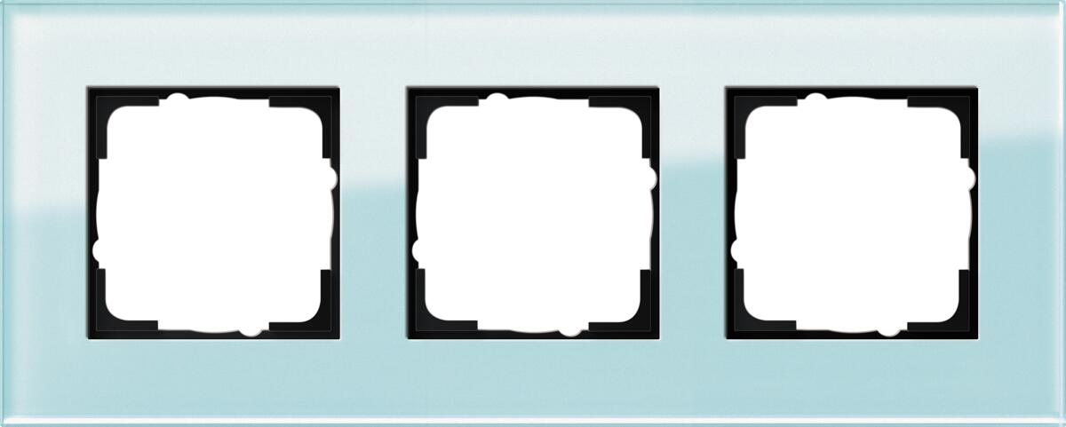 Gira 021318 Abdeckrahmen 3fach, System 55 Esprit, Glas Mint