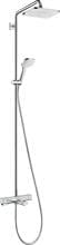 hansgrohe Croma E Duschsystem 280 1 Strahlart mit Wannenthermostat, Kunststoff, 20,3 l/min, 280 x 170 mm, Chrom (27687000)