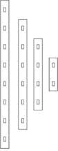 Lippert 440.24.66 LED-Streifen zur Hinterleuchtung von transluszenten Namensschildern, 160 mm, weiß