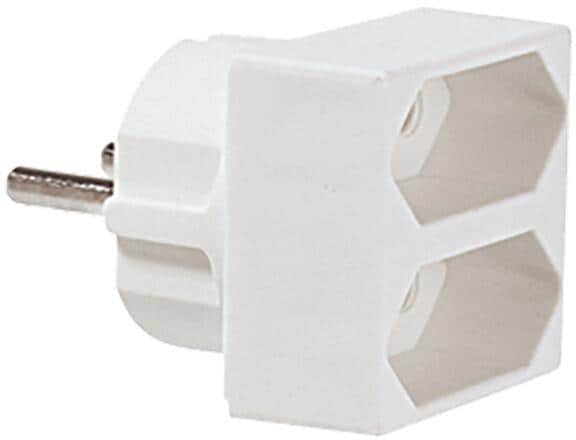 Bachmann 921.271 Euro-Doppelstecker, weiß