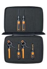 Testo Smart Probes Kälte-Set-Plus für Kältetechniker, Zangenthermometer, Hochdruckmessgerät, Thermo-Hygrometer, Tasche, schwarz (0563 0002 41)
