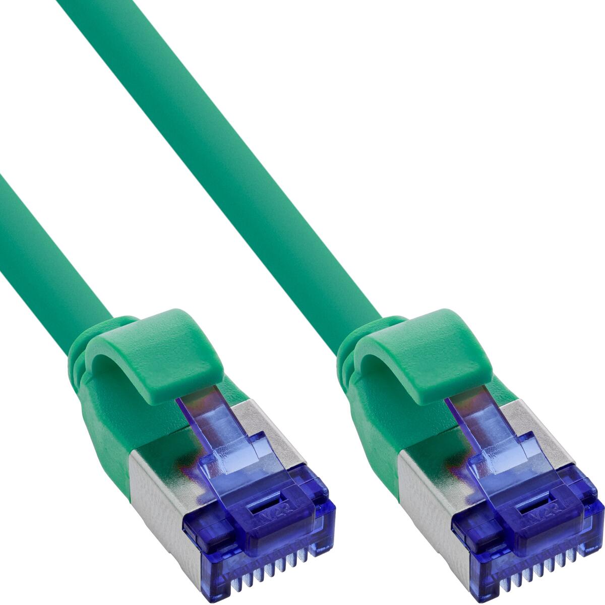 InLine Patchkabel Slim, Cat.6A, S/FTP, TPE (LSZH) flexibel, PoE, grün, 5m (74905G)