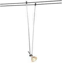 SLV TELESKOP Seilleuchte für TENSEO Niedervolt-Seilsystem, QR-C51, B/H/T 4,5/21-52/1 cm