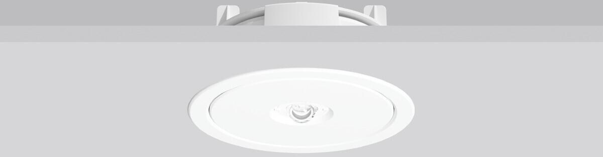 RZB Lucio 2 LED Sicherheitsleuchte Deckeneinbauleuchten, IP20 , on/off, weiß (672526.002)