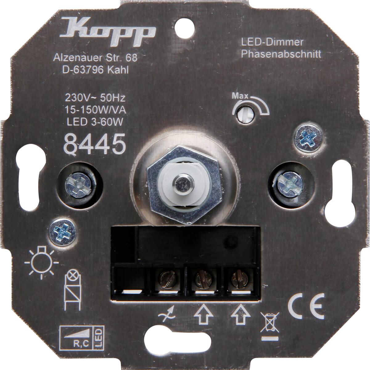 Kopp Druck-Wechselschalter – LED Dimmer, 50W/RC (844500001)